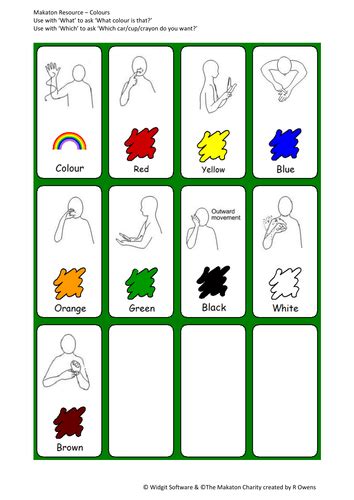 Makaton Colour Signs