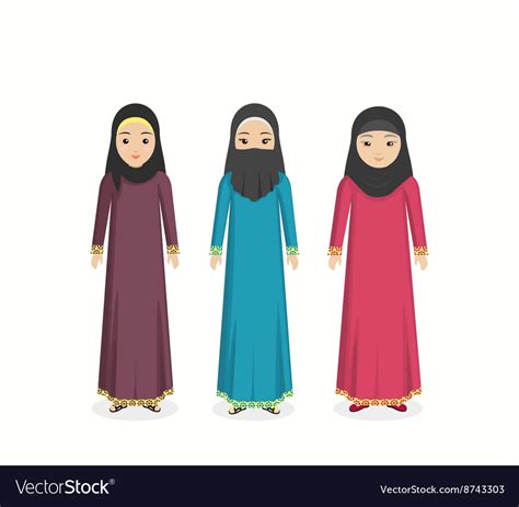 Saudi Arabia Traditional Clothes People Royalty Free Vector