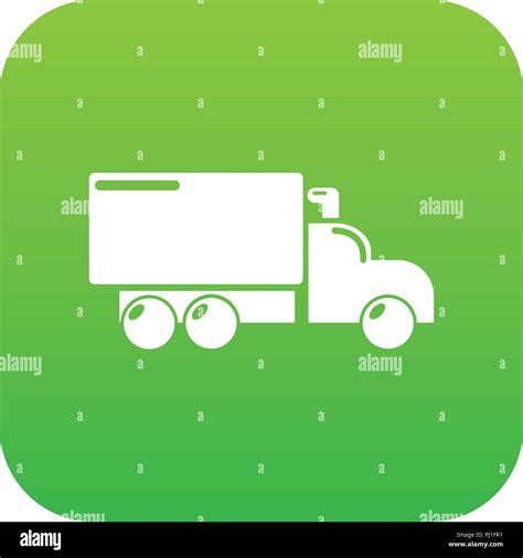 Truck Icon Green Vector Stock Vector Image And Art Alamy