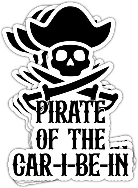 Amazon Hohyta Set Of Pirate Of The Car I Be In Sticker Funny