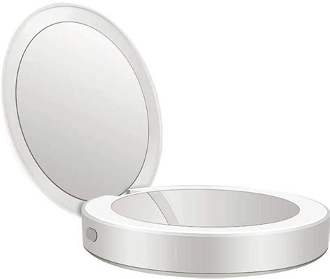 Miroirs De Table Maquillage Rechargeable Miroir Compact Avec Led