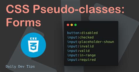 Css Pseudo Classes Forms