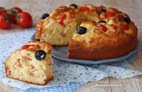 Ciambella Salata Senza Lievitazione Con Pomodorini E Olive