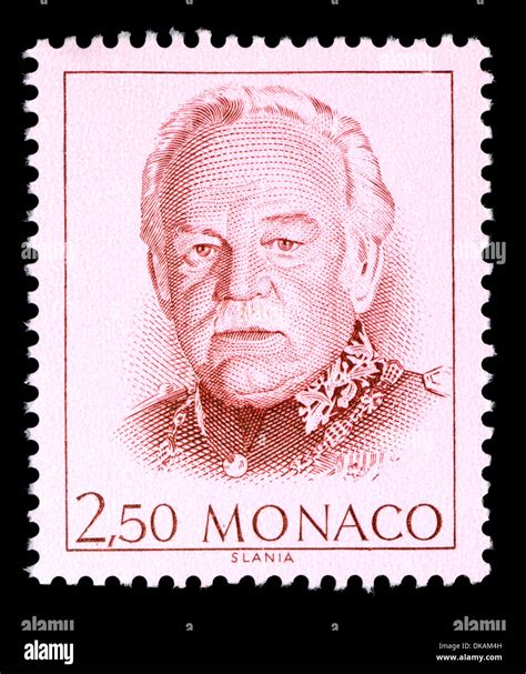 Portrait Du Prince Rainier Iii De Monaco Le Timbre Monaco Photo Stock