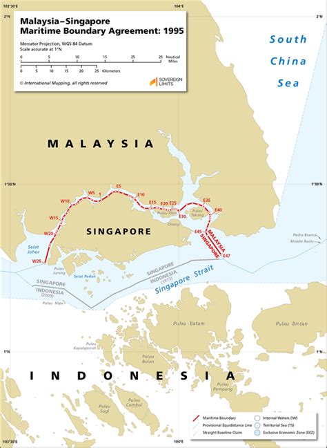 Malaysiasingapore Maritime Boundary Sovereign Limits