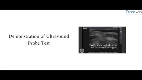 Demonstration Of Ultrasound Probe Test Probelabindia Youtube