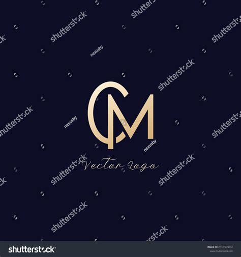 Cm Letters Logo Design Vector Stock Vector Royalty Free 2010969002