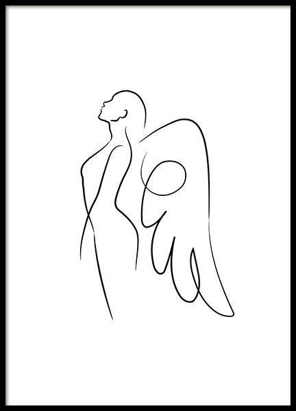 Pin By Nour On One Line Abstract Line Art Line Art Design Angel Posters