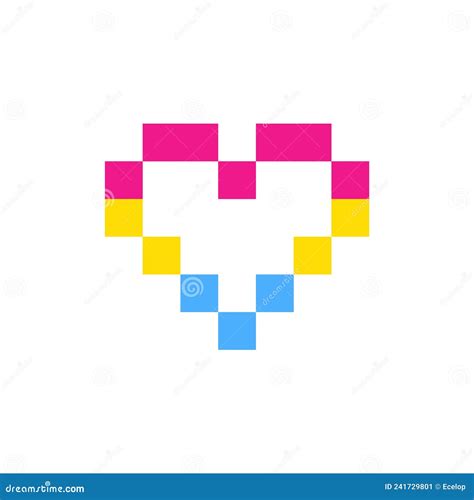 Symbol Heart With Pansexuality Flag Lgbt Pride Stock Vector Illustration Of Culture Flat