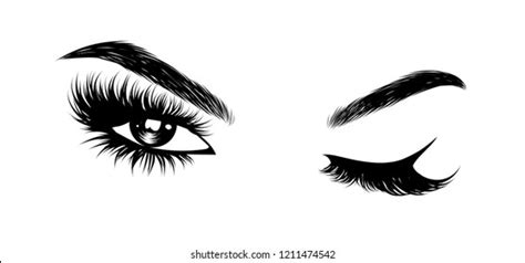 Sexy Winking Luxurious Eye Perfectly Shaped Stock Vector Royalty Free