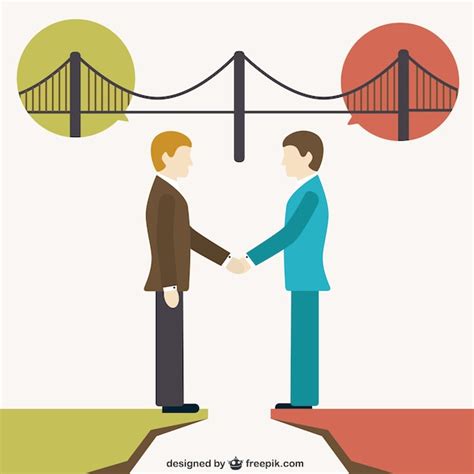 Building bridges between people Vector | Free Download