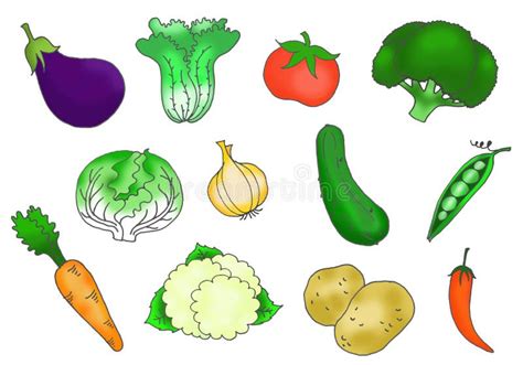 Vegetables Drawing Images : Vegetables Drawing Hand Vector Sorts Set ...