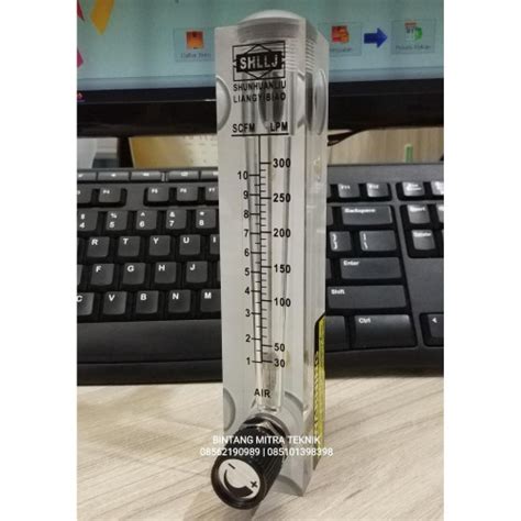 Jual ROTAMETER FLOWMETER UDARA 1 2 DRAT WITH CONTROL 30 300 LPM