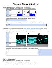 States Of Matter Virtual Lab Docx States Of Matter Virtual Lab PART 1