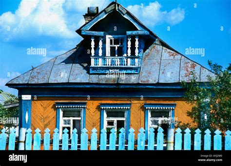 Russian Country Homes Dachas On The Outskirts Of Moscow Russia Stock