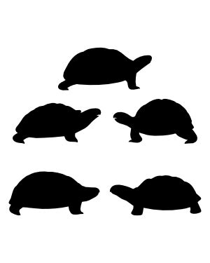 Simple Turtle Silhouette Clip Art