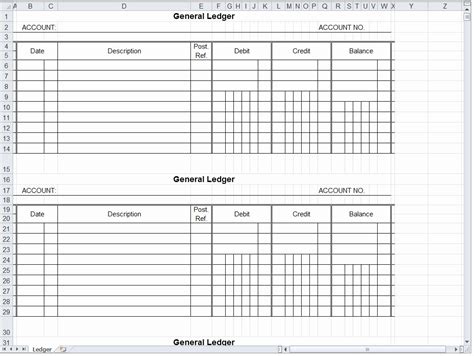 50 Create A Ledger In Excel