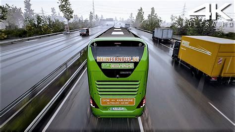 FERNBUS SIMULATOR Looks GREAT ULTRA REALISTIC RAIN GAMEPLAY 4K HDR 60