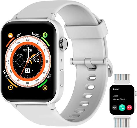 Feipuqu Smartwatch Damen Herren Fitnessuhr Mit Bluetooth Anruf