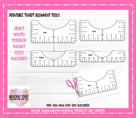 Free T Shirt Alignment Tool Pdf Printable Printable Templates