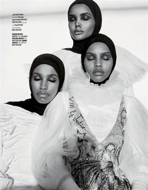 Txema Yeste Eyes Hijabi Models Halima Aden Ikram Abdi Omar Amina Adan For Historic Vogue