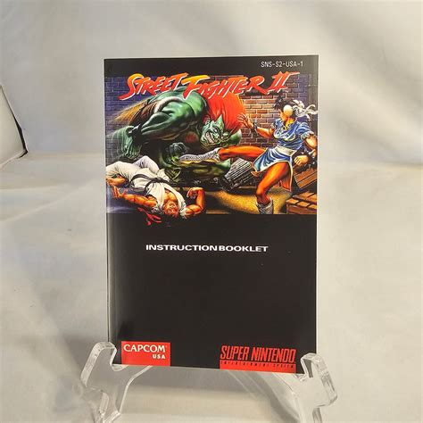 Street Fighter 2 Ntsc Super Nintendo Snes En User Instruction Manual Etsy