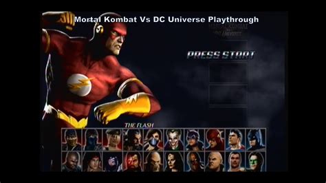 Mortal Kombat Vs Dc Universe The Flash Playthrough With No Cheats On