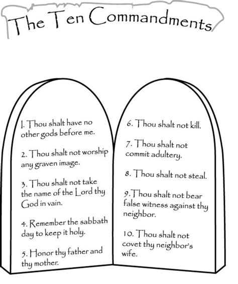 10 Commandments: Coloring Pages & Books - 100% FREE and printable!