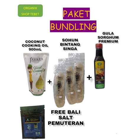 Jual Paket Bundling Javara Coconut Cooking Oil Ml Sohun Bintang