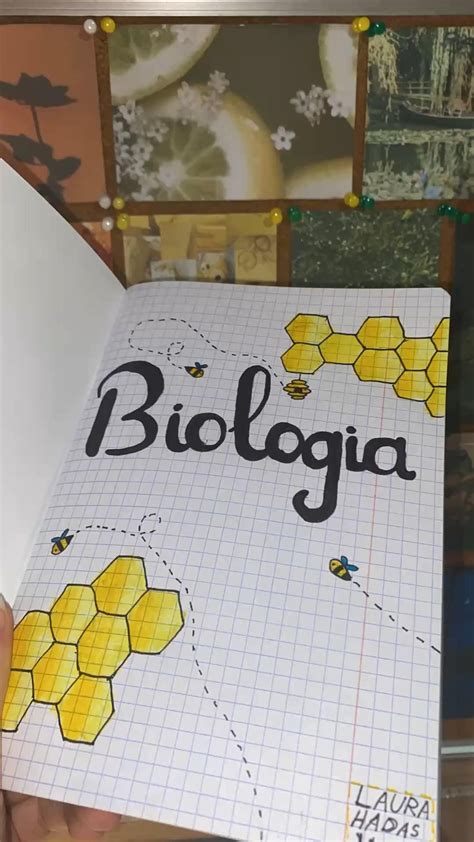 Notebook First Page Biology Pierwsza Strona Zeszytu Biologia