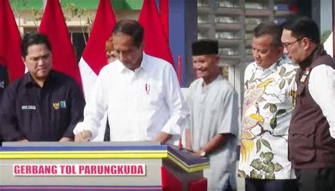 Presiden Jokowi Resmikan Tol Bocimi Seksi II Gerbang Tol Parungkuda