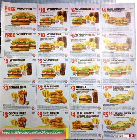 Burger King Coupons Printable 2024