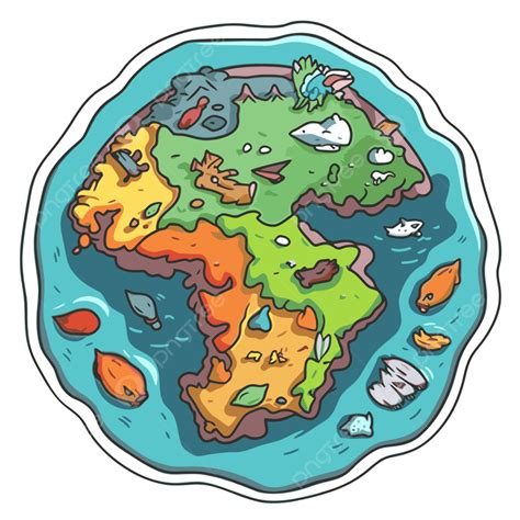 Dibujos Animados De áfrica Con La Ilustración Del Planeta Tierra Vector