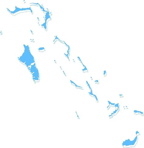 The Bahamas Vector Map Hand Drawn Minimalism Style 19861607 Vector Art