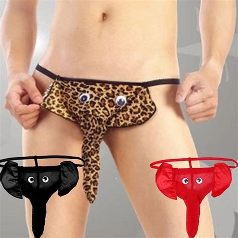 Mens Fashion Sexy Long Bulge Pouch Briefs Underwear Elephant Trunk Underpants In G Strings