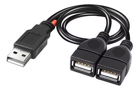 Cabo Usb Duplo 1 Para 2 Portas 2 0 Fêmeas Hub Splitter Duplo