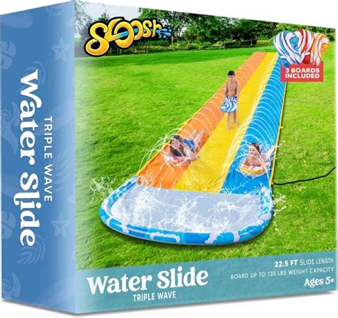 Amazing 22 5ft Waves Triple Lawn Water Slide