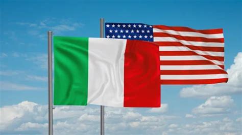 USA And Italy Flag Waving Together In Th Stock Video Pond5