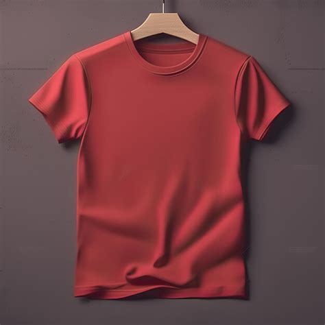 Premium AI Image | Fashion mockup red tshirt blank