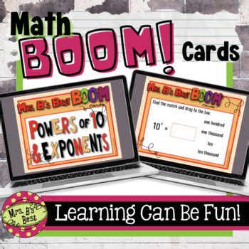 BOOM Digital Math Task Cards Powers Of Ten And Exponents By Mrs B S Best