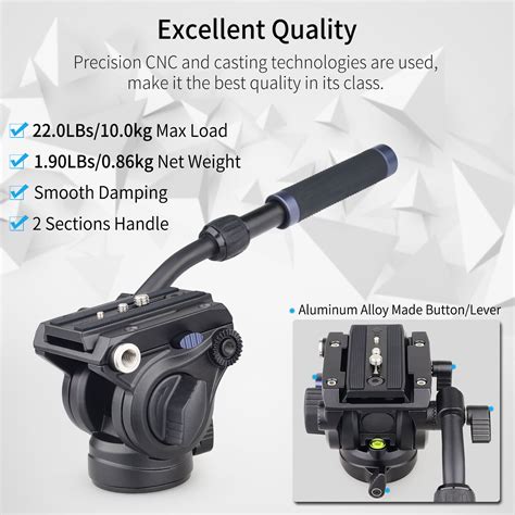 Innorel Pro Heavy Duty Video Tripod Fluid Head F F For Manfrotto Q