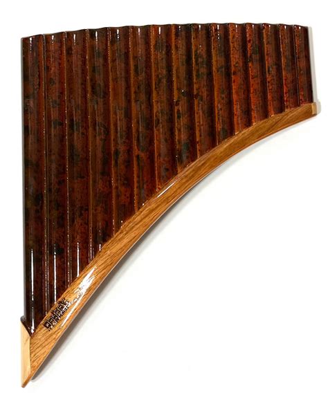 Pan Flute Pipes Dark Burgundy Bamboo Panflute Tuned Panflute G Major