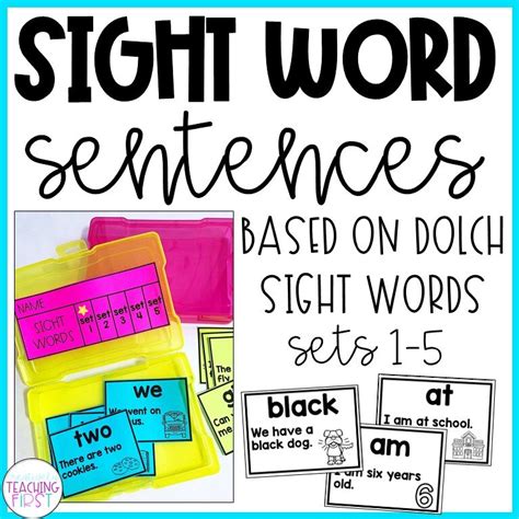 Sight Words in Sentences — Creatively Teaching First