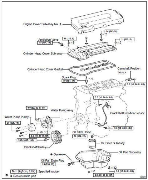 Toyota Highlander Service Manual Components Partial Engine ASSY 2AZ