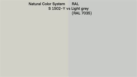 Natural Color System S 1502 Y Vs RAL Light Grey RAL 7035 Side By Side