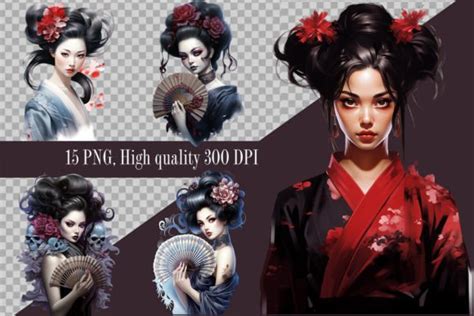 Geisha Clipar Graphic By Best Art Bytes Creative Fabrica