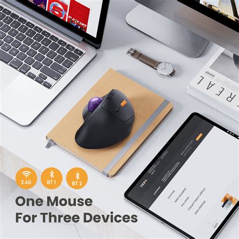 ProtoArc® EM04 Ergonomic Wireless Bluetooth Trackball Mouse