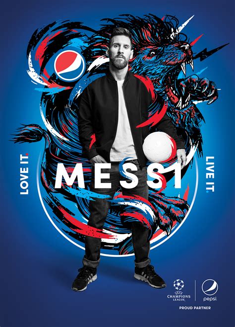 PEPSI + MESSI + DIYE Illustracion for Pepsi Campaign | Images :: Behance