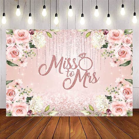 Avezano Rose Gold Bridal Shower Backdrop Miss To Mrs Bachelorette Party Background