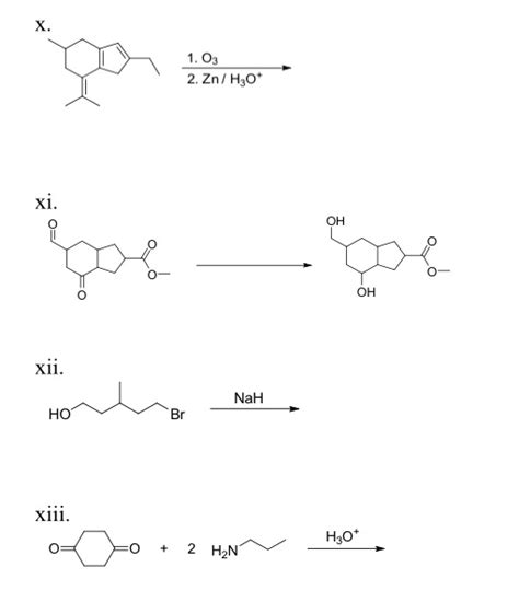 Solved Complete The Missing Reactants Reagents Or Products